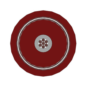 HV-Kabel 30 kV DC, PVC rot, geschirmt, Koaxkabel