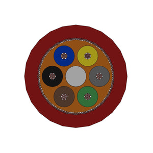 HV-Kabel 6-adrig, 5 kV DC, Liv6Y2G-C-2G 6xAWG26/7