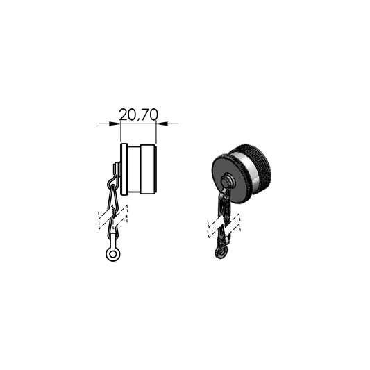 Schutzkappe, Aussengewinde für KS/KB 207-407