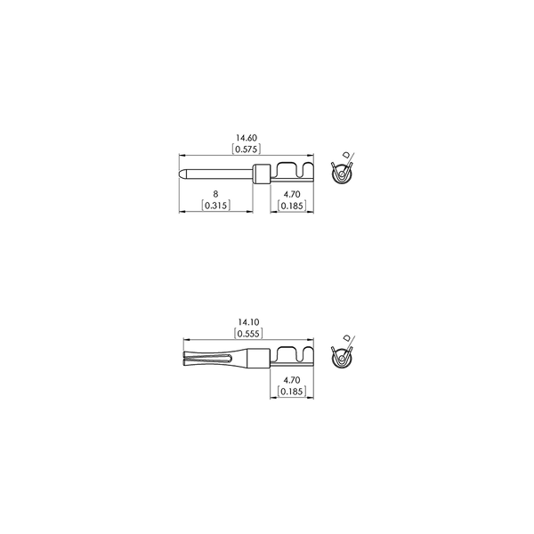 Kontaktbuchse 1,0 mm / 0,25-0,5 mm²
