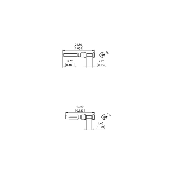 Kontaktbuchse 2,5 mm / 0,75-1,0 mm²