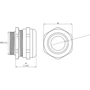 KV M32x1,5, 13-20  mm, Typ M-EMV