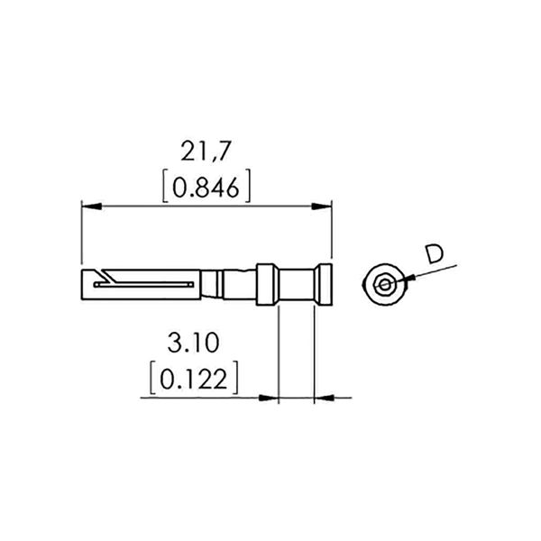 Kontaktbuchse AU 1,6 mm / 1,5 mm²