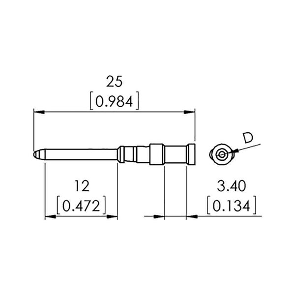 Kontaktstift AU 1,6 mm / 1,5mm²