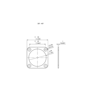 Flanschdichtung für Typen GS/GB 207-407 (Grösse 18)